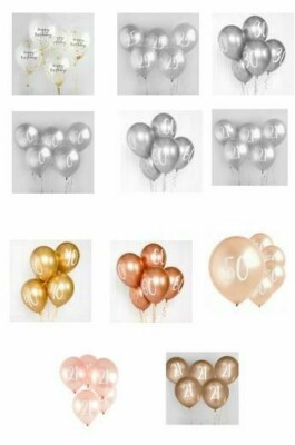 12'' Latex Luftballons 5 Stück für jedes Alter Geburtstag Party Hängedeko