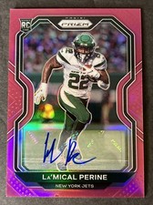 2020 La'Mical Perine Autograph #357 Panini Prizm Rookie Pink Jets