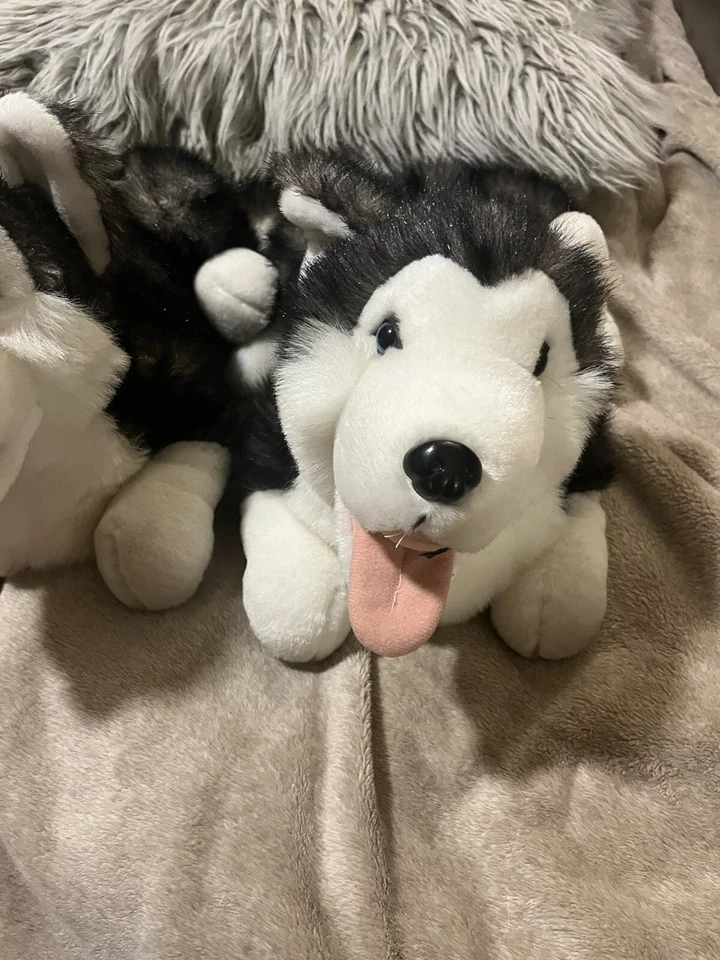 "Juego de pantuflas de felpa para perro husky Pet Parade piel sintética talla para hombre 7-9 mujer 9-10 17""" Foto 2 de 4