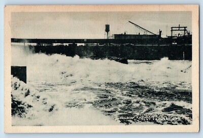 Fort Frances Ontario Canada Postcard Below Dam Exterior c1910 Vintage Antique