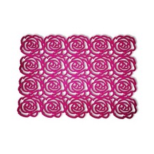 Set 2 Tovagliette in feltro trama rose