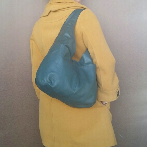 Grüne Leder Hobo Bag, lässige Handtasche, einzigartige handgefertigte Handtaschen, Alicia - Bild 6 von 11