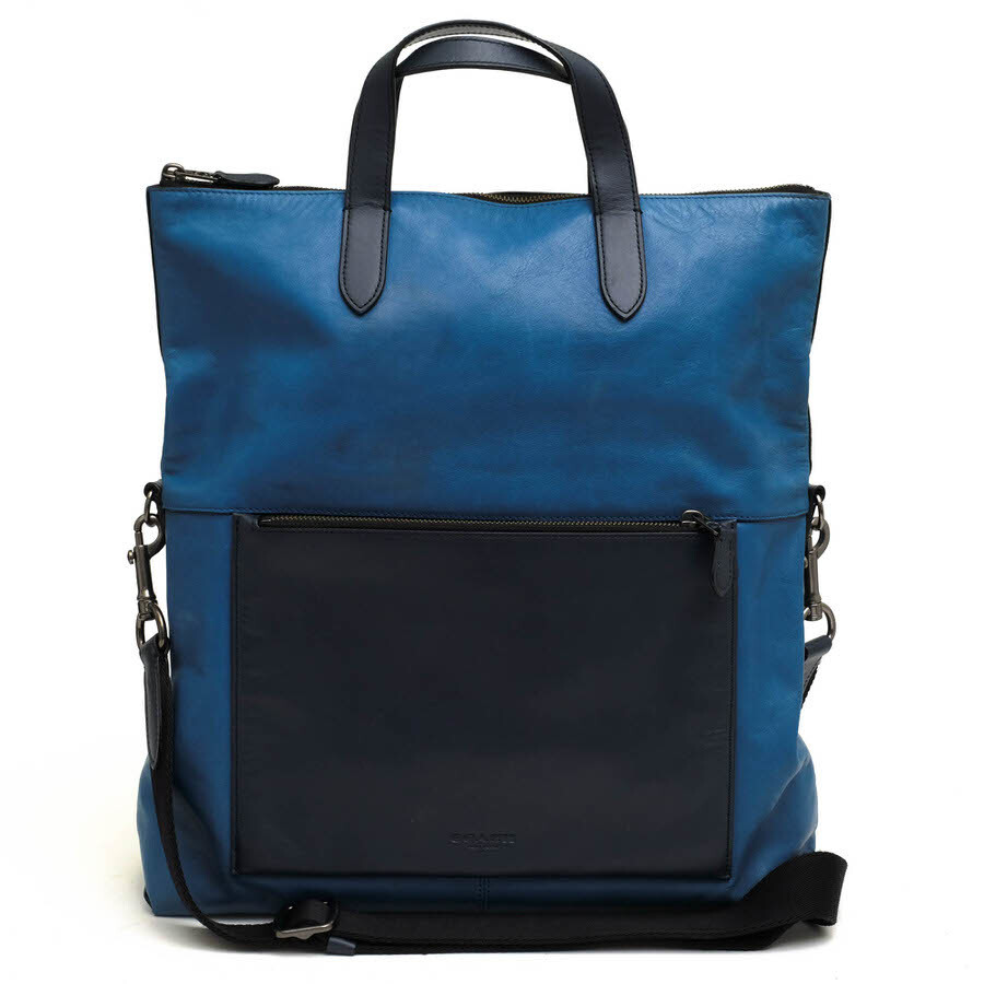 Auth COACH Used Tote Bag 72013 Manhattan Foldover Sports Calf Cowhide 2Way Women
