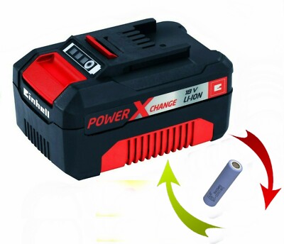 Zellentausch für Einhell Power X-change 18 V -  3 bis 5,2 Ah mit 4.0 Ah 