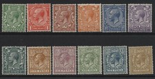 1924 �d-1/- BLOCK CYPHER MOUNTED MINT SET OF THIRTEEN. SG 418-429