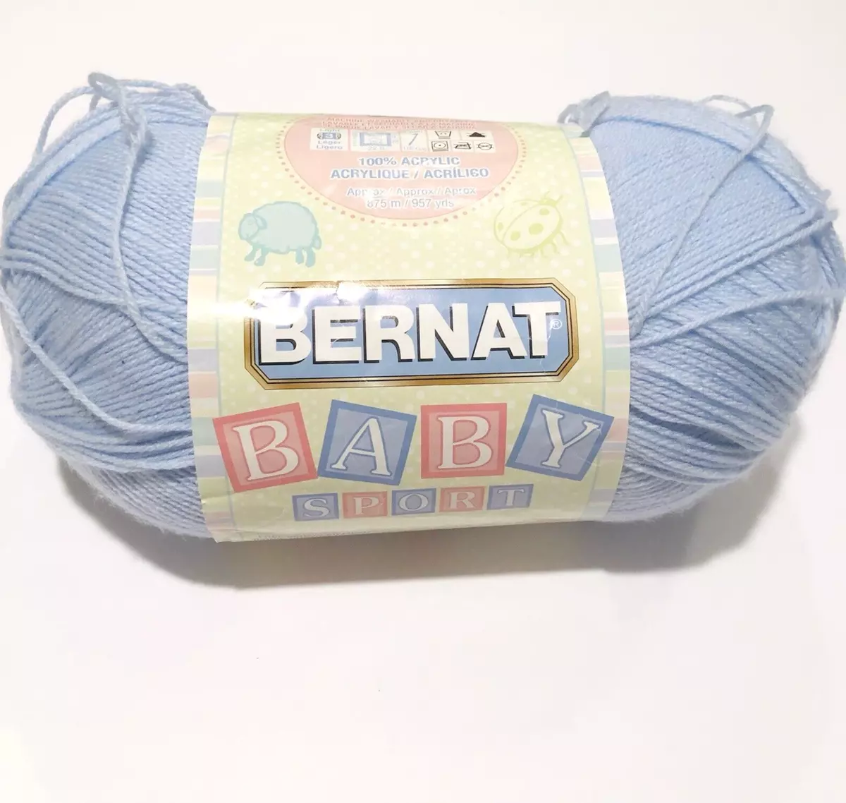 Bernat Baby Big Ball Sport Yarn - Baby Blue