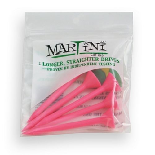 Martini Golf 3-1/4" Tees 5-Pack, Pink - Martini Golf Tees
