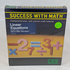 Success With Math - Linear Equations for Atari 800/1200XL NEW NISB Sealed image