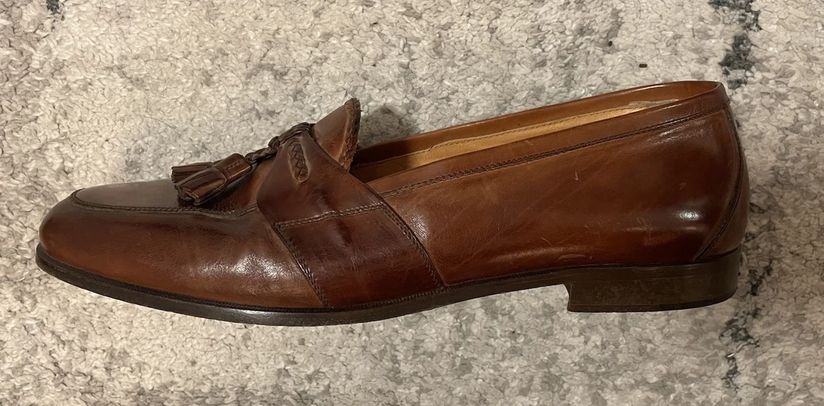 Johnston Murphy Mens Sz 10.5M Brown Cellini Made Italy Brown Tassels johnston murphy cellini products for sale | eBay main image 3