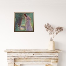 Princess And The Frog Fairy Tale Vintage Image 8x8 Canvas Tile Print