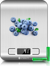 Digital Kitchen Food Scale 11lb Grams Ounces Stainless Steel LCD Tare Function