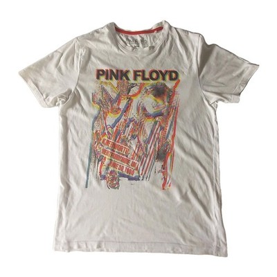 Pink Floyd Knebworth 1990 Tee Shirt Womens Large White Spellout Graphic Print 