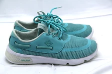 Sperry CrossJack Seas 3 Eye Shoes Women’s 8.5 Teal Blue Boat Sneakers STS85683