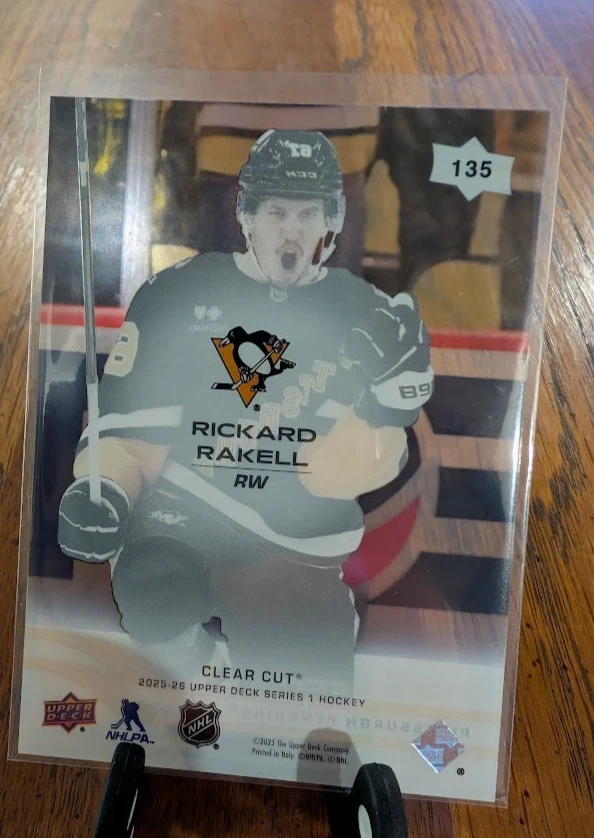 2025-26 UD Series 1 Rickard Rakell Clear Cut Pittsburgh Penguins 1:48 Packs - Image 2 of 2