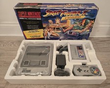 BOXED  Super Nintendo Street Fighter II Turbo Console UK PAL SNES - Excellent 