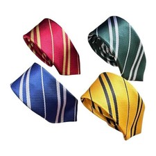 Striped Tie Pinstriped Formal Neckties Set Halloween Cosplay One Size 4 Pack
