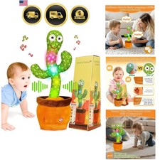 Dancing Talking Cactus Toy, Baby Singing Recording Mimicking Cactus Toy, Repe...