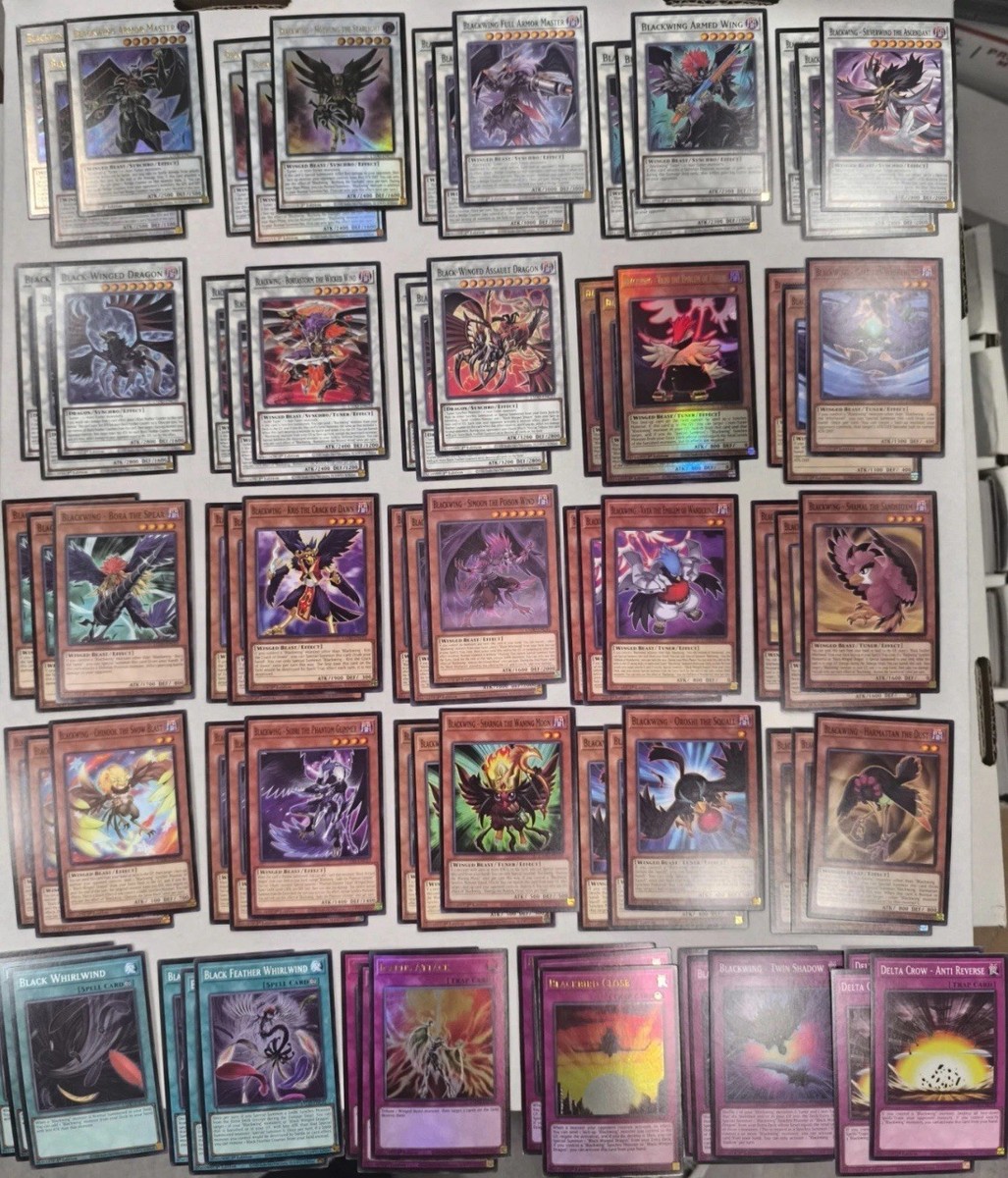 Yugioh Blackwing/Crow Deck Core Legendary 5ds Deck L5DD 78 Cards Compete Deck!