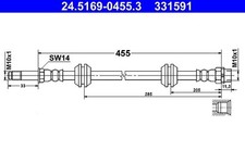 ATE Bremsschlauch Hinterachse u.a. für BMW, MINI
