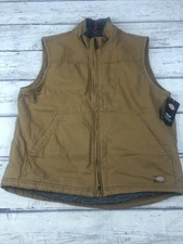 Dickies Mens Duck Canvas High Pile Fleece Lined Vest - TE360 - New Size Medium