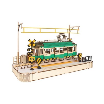 3D Wooden Puzzle Electric Train Educational STEM Assembly Toy for Kids and Adult