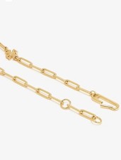 14K Yellow Gold 2.2mm Paperclip Link Chain Necklace, 16'' 18'' 20''22''