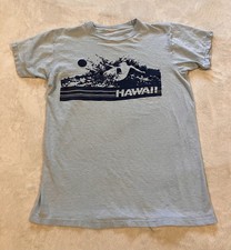 Vintage Hawaii Surf T-shirt Medium 1980s Light Blue Single Stitch