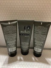 3x Sukin Oil Balancing Plus Charcoal Pore Refining Facial Scrub RARE As Is