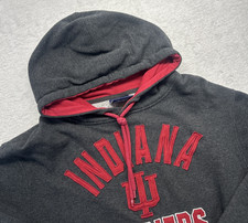 Indiana Hoosiers Campus Heritage Hoody Sweatshirt Men M Gray Logo