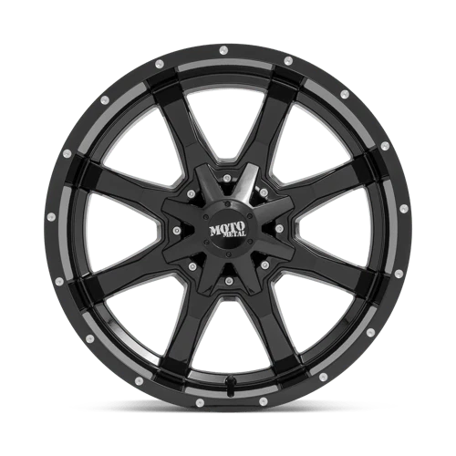 Moto Metal 16X8 MO970 8X6.5 0MM NEGRO BRILLANTE CON LABIO FRESADO POR MANCHAS (4) Foto 3 de 4