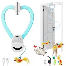Interactive Cat Toys for Indoor Cats Automatic Electric Flying Bird Feather M...