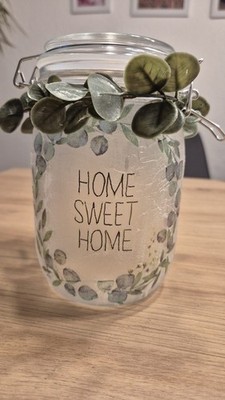 Dekoratives Windlicht Home Sweet Home inkl. Lichtquelle 