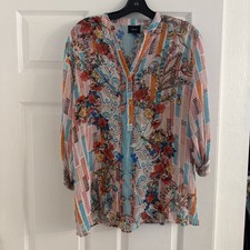 Shana Button Down  100%Silk Viscose  Tunic Size M . Shana Summer Sale $25 BNWOT