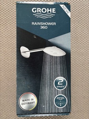 Grohe Rainshower 360 Kopfbrausenset Chrom/Moon White Brausearm 500mm # 26254LSO