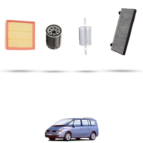 Hoffcar Set Service - 4 Filter Kompatibel Mit Renault Espace IV 3.5 V6 24V 17-image