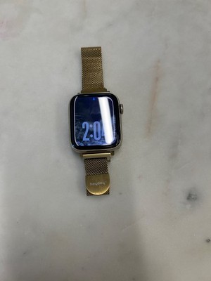 Apple Watch Series 6 44mm Case with Milanese Loop - Gold Stainless Steel,...