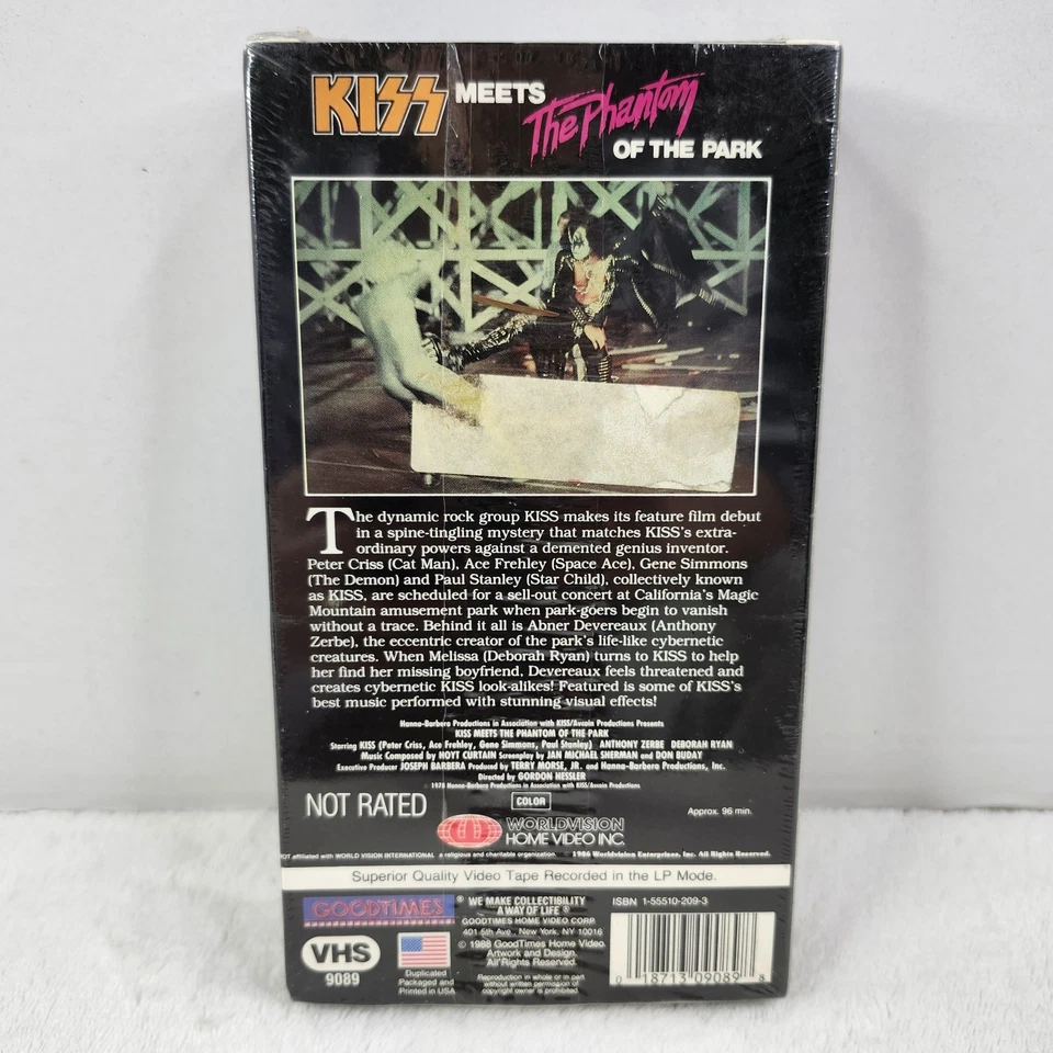 KISS Meets The Phantom Of The Park Vintage VHS Tape Factory Sealed Brand New - Image 2 of 4