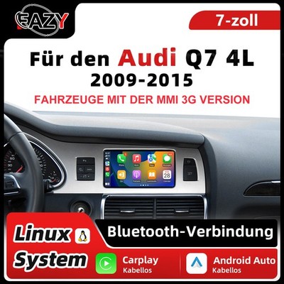 7'' android autoradio Drahtlos linux carplay für audi Q7 4L mmi3g 2009-2015 navi