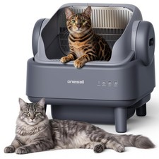 Self Cleaning Litter Box for Large Multiple Cats Ease S1 Open Top Cat Litter Box