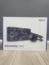 NZXT Kraken 240 2x120mm AiO Liquid CPU Cooler - LCD Display -Black- New Sealed