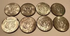 Lot of 8 1964 Kennedy Half Dollars 90% Silver 50 Cents 50c US Coin