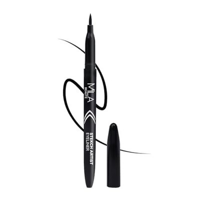 Mila Beaute Sketch Artist Eyeliner, Intense Matte, Long Lasting, Waterproof Blac