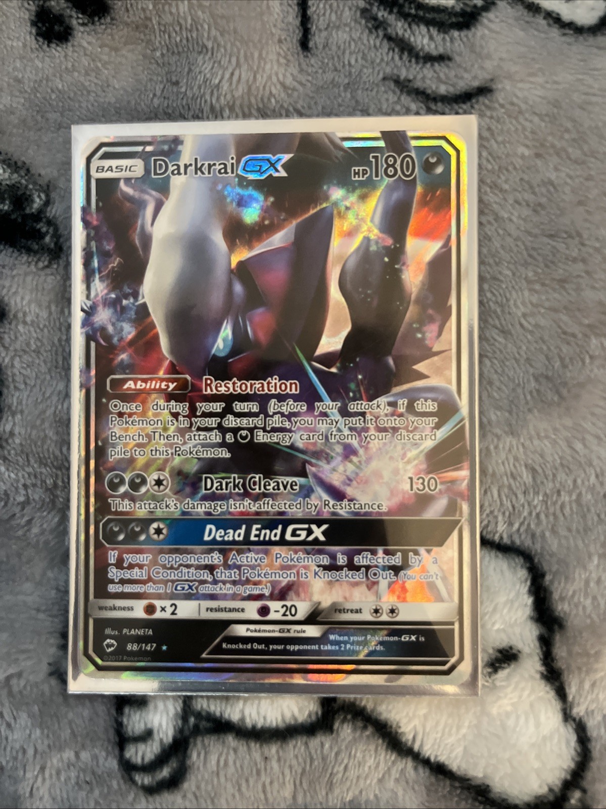 Pokemon Card: Darkrai GX 88/147 Burning Shadows Holo Ultra Rare