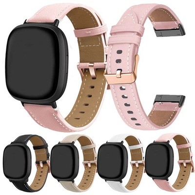 Für Fitbit Versa 3/4/Sense/Sense 2 Armband Leder Uhrenarmband Ersatz Band Strap