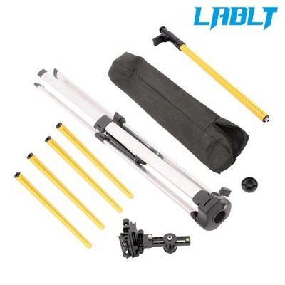 LABLT Laser Level Pole with Tripod, 12 Ft./3.7M with 1/4'' by 20'' Laser Mount