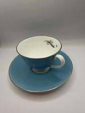 Royal Doulton Caprice Tea Cup Saucer Set X 6 Fine Bone China Blue White