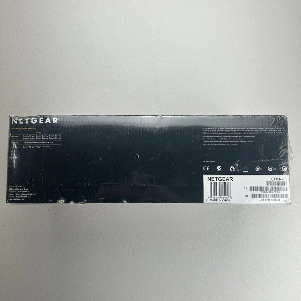 NETGEAR ProSafe Business (GS116) 16-Port Gigabit Ethernet Switch Unmanaged NIB - Image 2 of 4