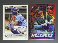 MJ MELENDEZ Rookie RC Lot 2022 Topps SP Image Variation #US223 & Fire Red Foil