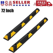 2 Pack 72" Curb Parking Garage Floor Stopper 55000LB Rubber Parking Curb