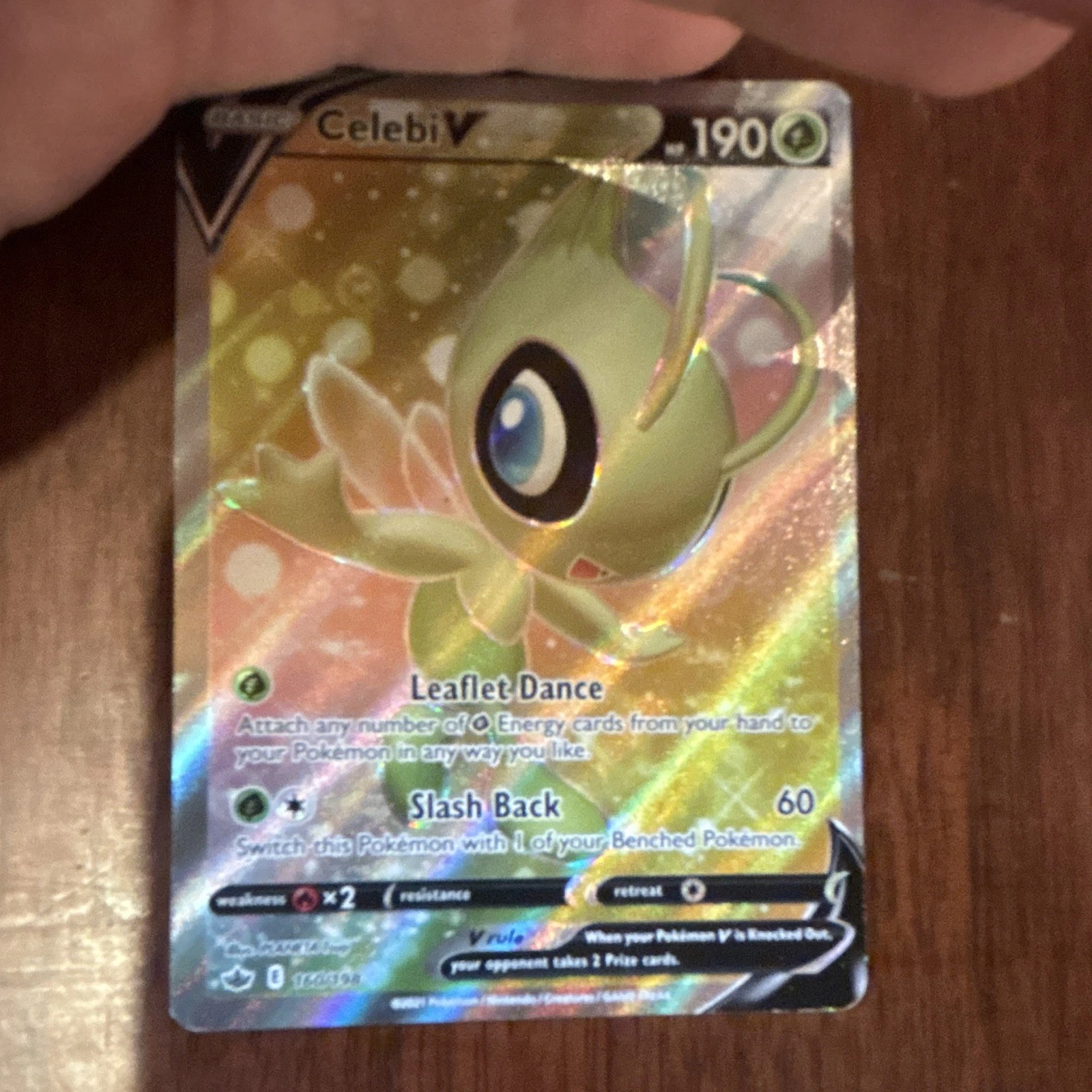 Pokemon Celebi V 160/198 Chilling Reign Ultra Rare Full Art Holo